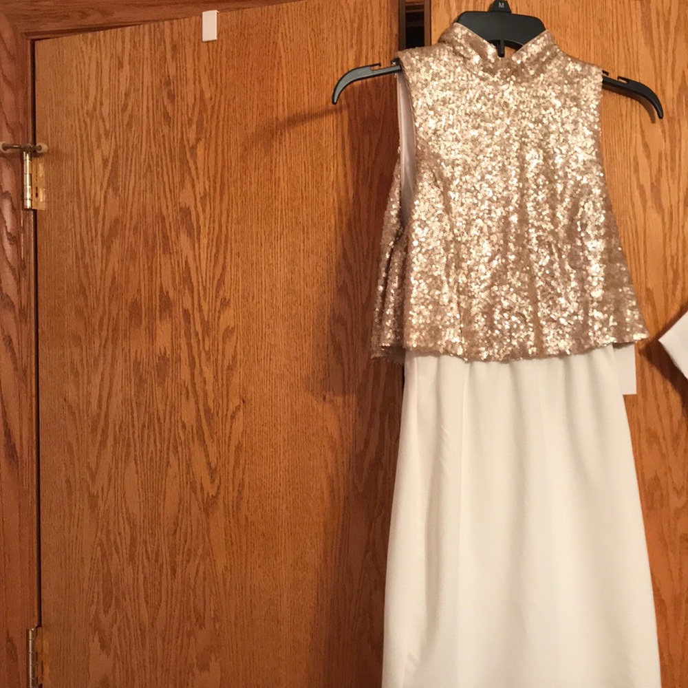 Gold and ivory dress